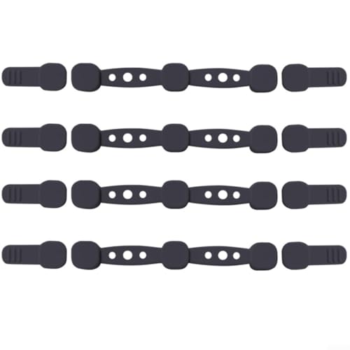 Magnetisches Silikon-Schnallen-Set zur Sicherung von Luftfritteusen, Pergamentpapier, hitzebeständig, lebensmittelechtes Zubehör, kompatibel mit den meisten Fritteusenkörben (schwarz) von Yhenlovtt