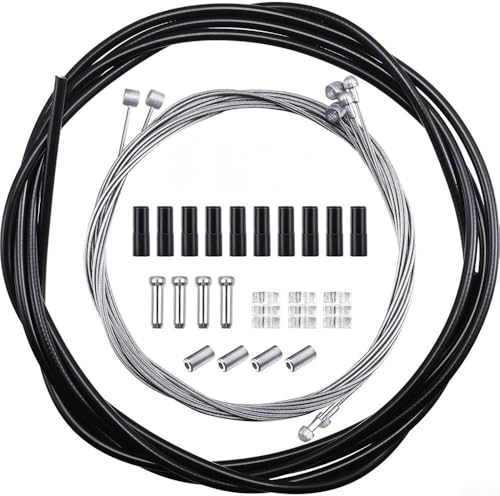 Mechanisches Fahrrad-Brems- und Schaltzug-Set, 2,5 m Bremsgehäuse mit Innendrahten, 2 m Schaltgehäuse, für Rennrad- oder MTB-Radfahren (Bremskabel-Set) von Yhenlovtt