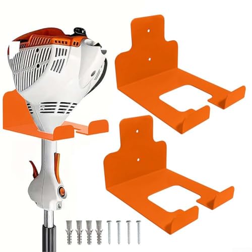 Metall Garten Werkzeug Haken Wandmontage Lagerregal Elektrowerkzeug Organizer Aufhänger Trimmer Halter mit Schutzpolster für Garage Werkstatt Hof Keller (A) von Yhenlovtt