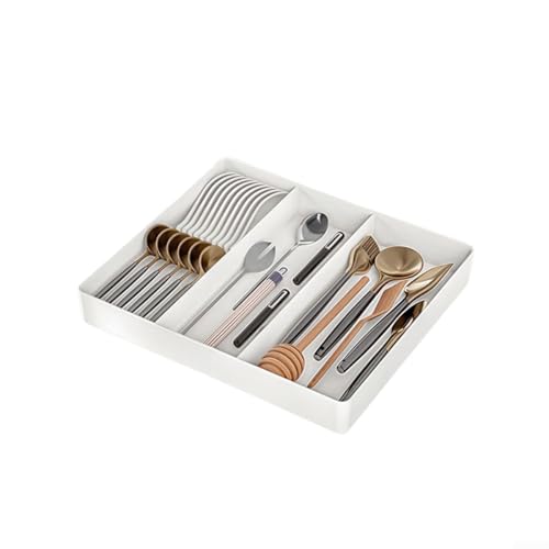 Multifunktionales Utensilien-Tablett, erweiterbares Design für effiziente Aufbewahrung in Küche und anderen Räumen (A) von Yhenlovtt