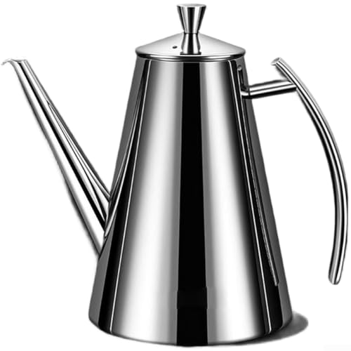 Ölspender aus Edelstahl 304 mit großem Fassungsvermögen und Anti-Tropf-Adler-Auslauf, 600 ml - 1300 ml Küche Speiseölflasche für den Heimgebrauch (E) von Yhenlovtt