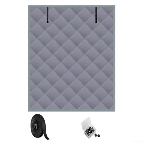 Oxford Tuch Winter für Fenster Isolierung Abdeckung Thermovorhang Set mit Up Design Installation für Zuhause Wärmespeicherung grau (119,4 x 160 cm) von Yhenlovtt