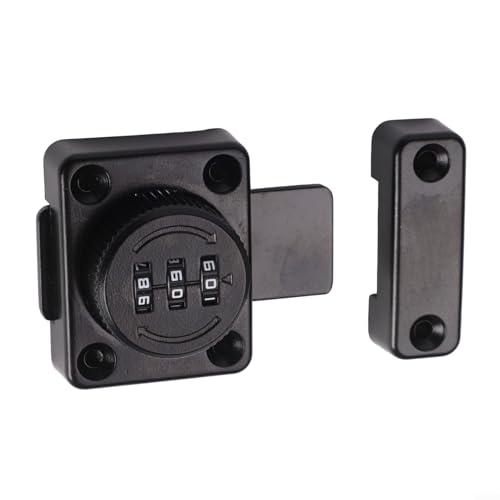 Passwortschloss aus Zinklegierung, schlüsselloses Zahlenschloss, 3-stelliges Passwort (schwarz) von Yhenlovtt