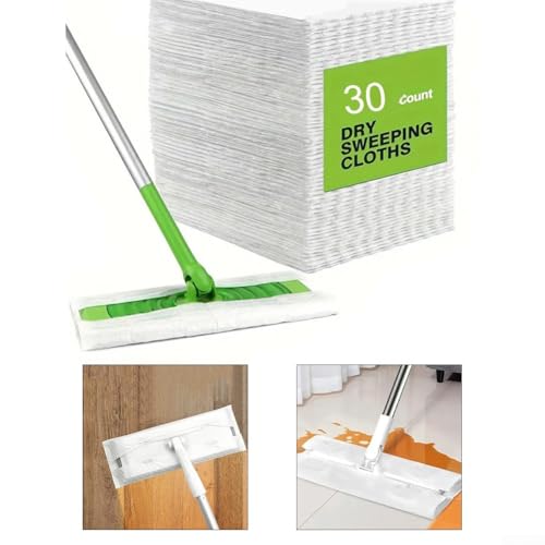 Praktische Einweg-Staubwedel-Pads für effizientes Bodenwischen, 10 trockene Kehrtücher für einfache Verwendung von Yhenlovtt