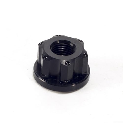 Radmuttern M9 Größe mit integrierter Unterlegscheibe für Nabenachse, sichere Verriegelung und Schutz an Vorder- und Hinterrädern (schwarz) von Yhenlovtt