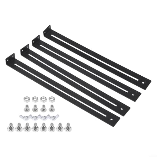 Robuste Stahl-Schubladen-Halterung, Möbelverstärkungs-Set, Anti-Beschlag-Bodenreparatursystem mit Schrauben, Hardware-Set für Küchenschrank, 33-61 cm (2 Set) von Yhenlovtt