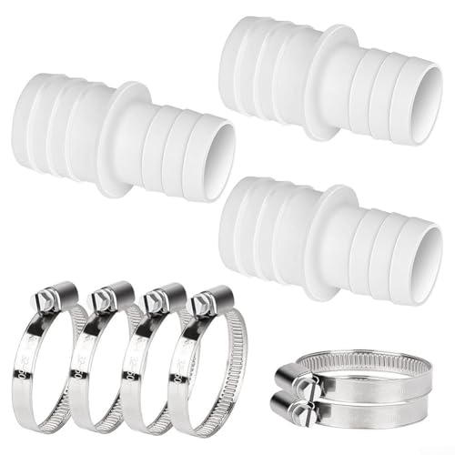 Robuster 38 mm Schlauchadapter mit Schlauchschellen, perfekt für Poolsauger (3+6) von Yhenlovtt