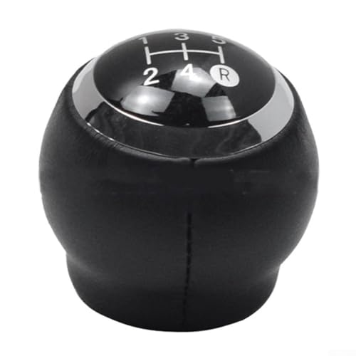 Schaltknauf aus echtem Leder mit Staubschutz, Ersatz für Auris 2007–2013, schwarzes Auto-Schalthebelkopf, Innenzubehör (schwarz 5R) von Yhenlovtt