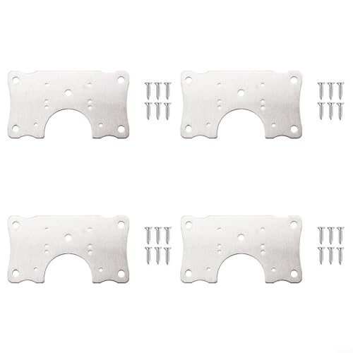 Scharnier-Reparaturplatten-Set für Küchenmöbel mit stabilem Edelstahl-Design (4) von Yhenlovtt