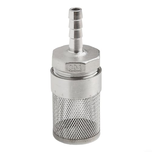 Schlauchstutzenfilter Edelstahl 304 mit Netz für Kraftstoff-Gas- und Rohrpumpen, schützt Systeme vor Schmutz, für Schlauch-Innendurchmesser 8 mm ~ 16 mm (10 mm) von Yhenlovtt