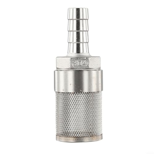 Schlauchstutzenfilter Edelstahl 304 mit Netz für Kraftstoff-Gas- und Rohrpumpen, schützt Systeme vor Schmutz, für Schlauch-Innendurchmesser 8 mm ~ 16 mm (16 mm) von Yhenlovtt