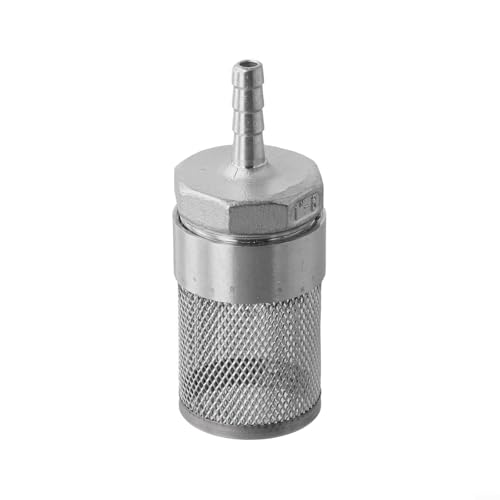 Schlauchstutzenfilter Edelstahl 304 mit Netz für Kraftstoff-Gas- und Rohrpumpen, schützt Systeme vor Schmutz, für Schlauch-Innendurchmesser 8 mm ~ 16 mm (8 mm) von Yhenlovtt