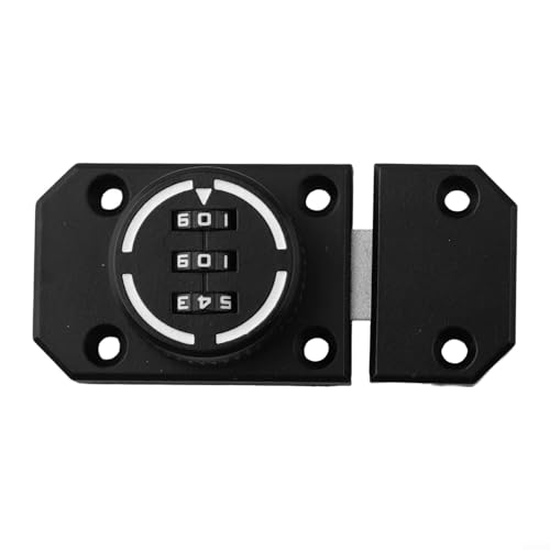 Schlüsselloses Schrankschloss aus Zinklegierung, 3-stelliges Zahlenschloss mit Schubladen, Schließfächern, Schränken, Weinkühlern, 80 mm x 38 mm, mechanisches Schloss für Schrauben (leuchtend) von Yhenlovtt