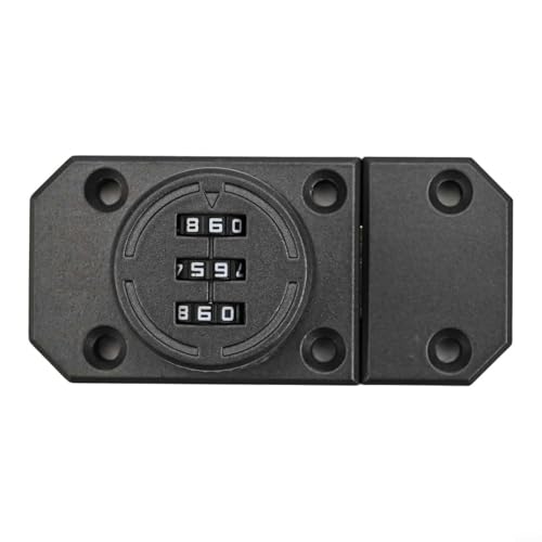 Schlüsselloses Schubladenschloss aus Zinklegierung, 3-stelliges Zahlenschloss (grau) von Yhenlovtt