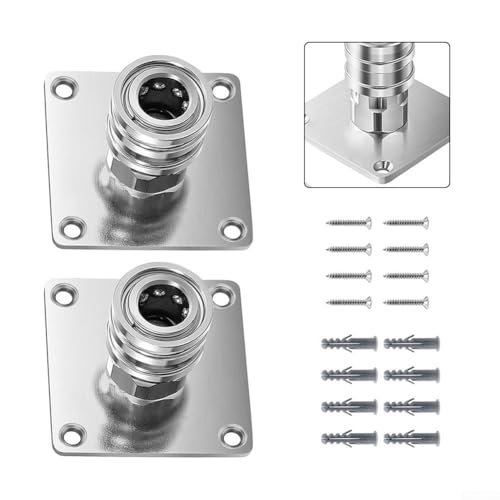 Schneeschaum-Wasserkocher-Halterungs-Set mit 1/4-Zoll-Schnellanschluss-Schaumstoffdüsenhalter, Metall-Ersatzhalterung, kompatibel mit den meisten Standard-Hochdruckreiniger-Anschlüssen, Silber, 2 Schneeschaum-Wasserkocher-Halterungs-Set mit 1/4-Zoll-Schnellanschluss-Schaumstoffdüsenhalter, Metall-Ersatzhalterung, kompatibel mit den meisten Standard-Hochdruckreiniger-Anschlüssen, Silber, 2 von Yhenlovtt