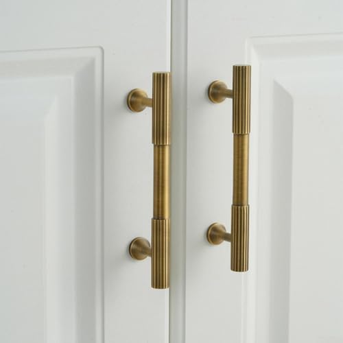Schranktüren aus massivem Messing, Antik-Bronze, für Zuhause, Schublade und Griffe, elegante Möbelknöpfe für Küche, moderne Schlafzimmer, Schränke, widerstandsfähig, anlaufgeschützt von Yhenlovtt