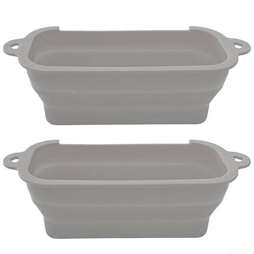 Silikon-Ölablaufschale für Grills, faltbares Design für Komfort und Bequemlichkeit (grau) von Yhenlovtt