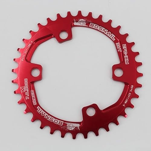 Stabile Snail 96BCD Kettenblattscheibe, 32T/38T für Singlespeed-Leistung (32T Rot) von Yhenlovtt