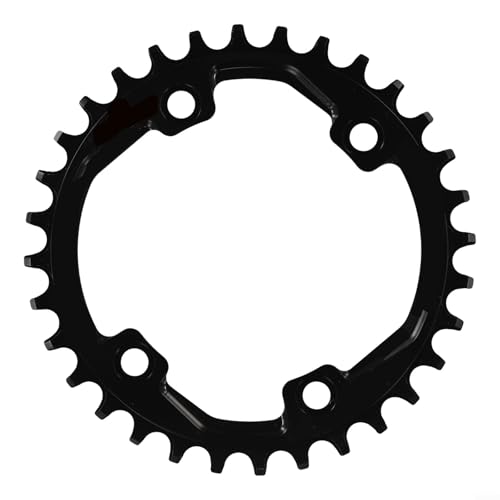Stabile Snail 96BCD Kettenblattscheibe, 32T/38T für Singlespeed-Leistung (34T Schwarz) von Yhenlovtt