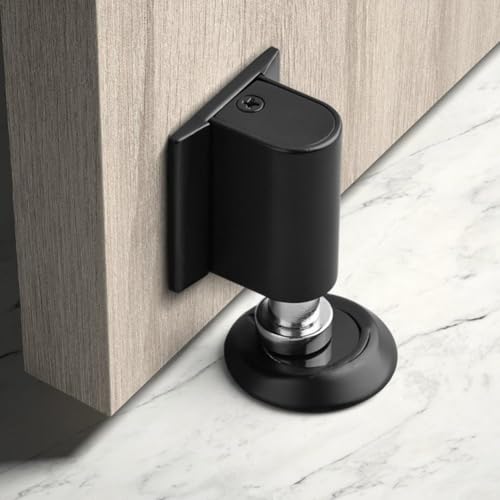 Stanz- Anti-Kollisions-Türstopper für Haushalt, Schlafzimmer, winddicht, Boden-Saugnapf (schwarz) von Yhenlovtt