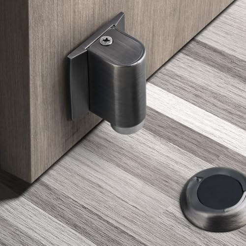 Stanzer, Anti-Kollisions-Türstopper, winddicht, Boden-Saugnapf (grau) von Yhenlovtt