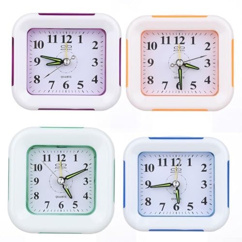 Stilvoller Nachttisch-Quarzwecker mit Nachtlicht und Schlummerfunktion, kompaktes Design (grün) von Yhenlovtt