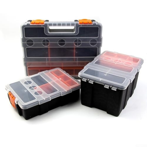 Tragbarer Organizer für Elektriker, verstellbare Fächer, Aufbewahrungsbox für einfachen Zugriff, (M) von Yhenlovtt