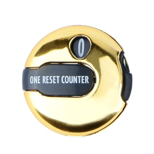 Tragbares Golf-Werkzeug für Punktezähler, Handgerät mit einfacher Reset-Funktion, ideal zum Golfen (Gold) von Yhenlovtt
