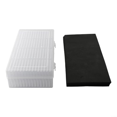 Transparente Münzkapselbox schützt Ihre Sammlung mit anpassbarem Schaumstoff (schwarz) von Yhenlovtt