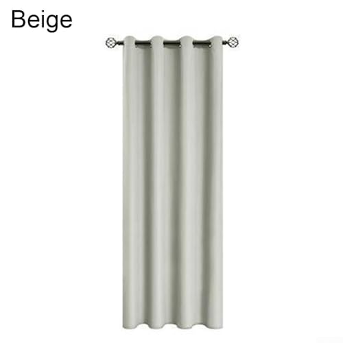 Verdunkelungsvorhänge mit Ösen für müheloses Gleiten und stilvolle Raumdekoration (Beige) von Yhenlovtt