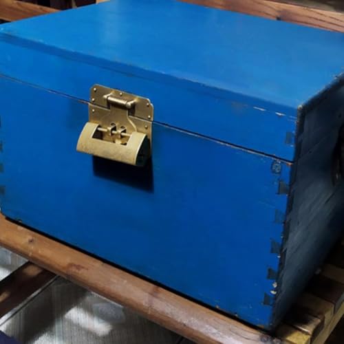 Vorhängeschloss aus antikem Messing: chinesisches Vintage-Design für Schmuckschatullen und Mini-Schränke (Bronze) von Yhenlovtt