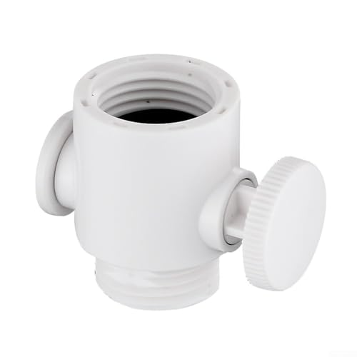 Wassermanagement-Umstellventil für Duschköpfe und Küchenarmaturen mit G 1/2 Anschlüssen (weiß) von Yhenlovtt