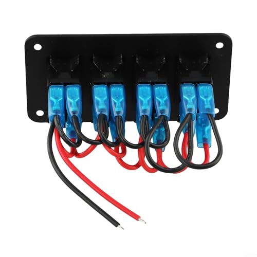 Wippschalter-Panel für 12V 24V DC Anwendungen, beleuchtet mit blauen LEDs, wasserdichtes Design für verbesserte Benutzerfreundlichkeit (4-Bit) von Yhenlovtt