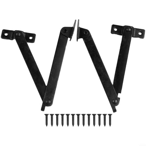 Yhenlovtt 2 Stück Holzbox-Stativ, antike Scharniere, 195 mm, Eisenschrank, bewegliche Eckstütze, Hardware für große Koffer und Vitrinen, Grün (schwarz) von Yhenlovtt