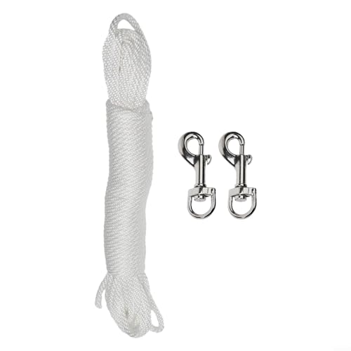 Yhenlovtt Fahnenmast-Seil-Set für Garten, Schule, Regierung oder gewerbliche Nutzung, 11,6 m, mit doppelten Karabinerhaken und 6 mm Nylonschnur, robuster schwarzer Fahnenmast als Zubehör Yhenlovtt Fahnenmast-Seil-Set für Garten, Schule, Regierung oder gewerbliche Nutzung, 11,6 m, mit doppelten Karabinerhaken und 6 mm Nylonschnur, robuster schwarzer Fahnenmast als Zubehör von Yhenlovtt