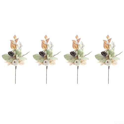 Yhenlovtt Herbst-Dekorationsset, 4-teilig, mit künstlichen Kürbisbeeren, Dekorationen für Zuhause, Vase, Display fügt saisonale Atmosphäre in Wohnzimmer, Schlafzimmer, Kamin (B039) von Yhenlovtt