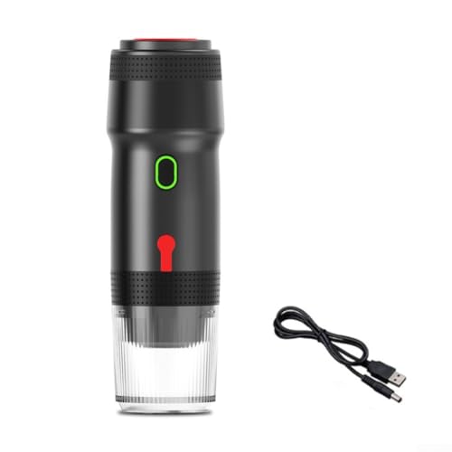 Yhenlovtt Kompakte elektrische Kaffeemaschine für schnelles Brühen während Reisen und für Spaß im Freien (Schwarz A) von Yhenlovtt