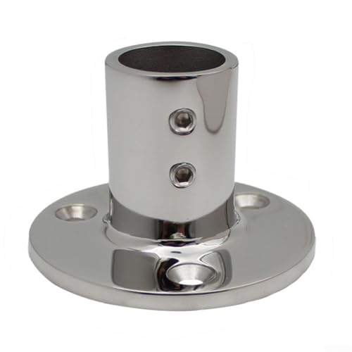 Yhenlovtt Marine Deck Handlauf Runde Basis 22 mm 316 Edelstahl für Segelboote Motorboote 30° 45° 60° 90° Widerstandsfähige stabile Unterstützung Marine Handlauf Basis (90°) von Yhenlovtt