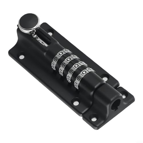 Yhenlovtt Riegel mit Passwortschutz, Diebstahlschutzschrauben, entworfen für Tore, Schränke, Zahlenschloss, Türriegel, feuchtigkeitsbeständig, rostfreie Zinklegierung, für den Außenbereich (schwarz) Yhenlovtt Riegel mit Passwortschutz, Diebstahlschutzschrauben, entworfen für Tore, Schränke, Zahlenschloss, Türriegel, feuchtigkeitsbeständig, rostfreie Zinklegierung, für den Außenbereich (schwarz) von Yhenlovtt