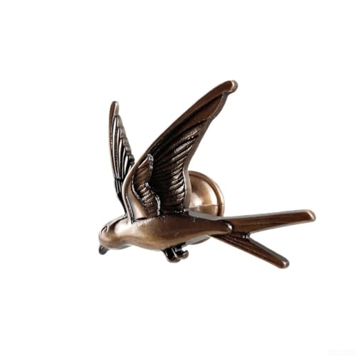Yhenlovtt Schrankgriffe aus Zinklegierung, Möbelknäufe, Tier-Design, Hardware, Kinderzimmer-Dekoration, Kinder, Ziehgriffe für Küche, Badezimmer, Schrank, Schublade, Vogel (Rotbronze) von Yhenlovtt