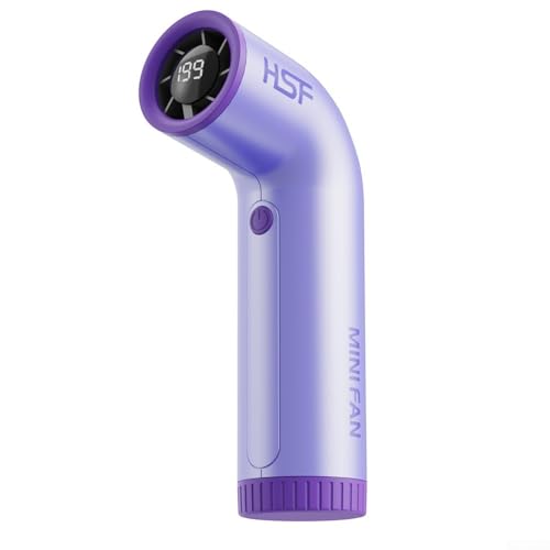Yhenlovtt Turbo-geladener Mini-Ventilator, 20.000 U/min, perfekt zum Kühlen bei Veranstaltungen im Freien (lila) von Yhenlovtt