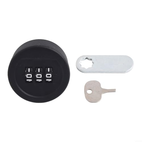 Yhenlovtt Zahlenschloss für Schubladen, Schränke, Briefkästen, Zinklegierung, Stahlkonstruktion, Passwort-Sicherheitsschloss für Möbel, Hardware, Schränke (20 mm, schwarz) von Yhenlovtt