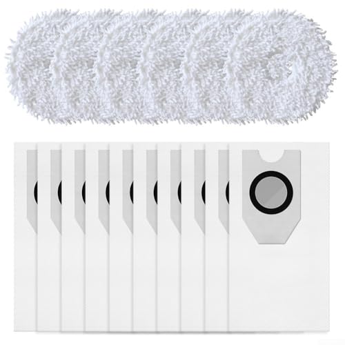 Yhenlovtt Zubehör-Set, Ersatz-Staubbeutel und Wischmopp-Pads, kompatibel mit J12 Ultra Staubsaugerteilen (B) von Yhenlovtt