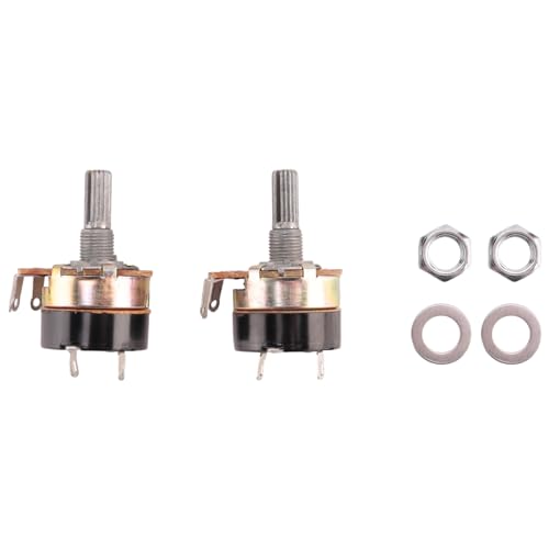 Yheonver 2Pcs 500K Ohm Single Linear Taper Potentiometer mit ein/Aus-Schalter von Yheonver