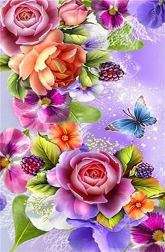 5D Diamond Art Painting Kit,Diamant Painting Bilder Blume Schmetterling Set,DIY Erwachsene Groß Diamant Malerei Strass Stickerei Painting Set,für Halloween Weihnachten Haus Wanddekor 100x130cm HS-2291 5D Diamond Art Painting Kit,Diamant Painting Bilder Blume Schmetterling Set,DIY Erwachsene Groß Diamant Malerei Strass Stickerei Painting Set,für Halloween Weihnachten Haus Wanddekor 100x130cm HS-2291 von Yhfunfo