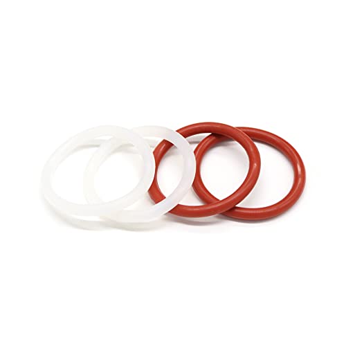 10pcs VMQ Silicon O Ring CS 3mm Lebensmittelabbau wasserdichtes Waschmaschinengummi -Isolierdichtung der runden Form,Red,ID 37mm OD 43mm von Yhloubb