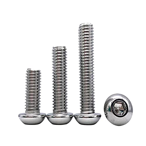 304 stainless stee-M2 50PCS,25mm,Sechseck-Sechskant-Sockelkopf-Taste-bolzenschraube von Yhloubb