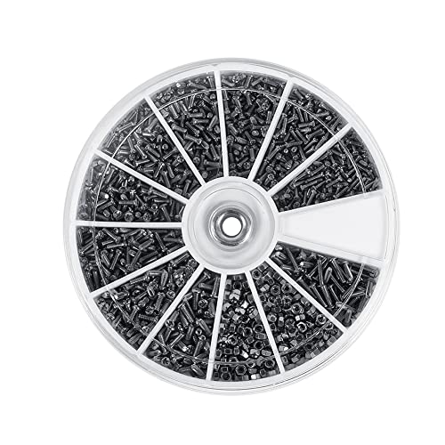 600 stücke M1/M1.2/M1.4/M1.6 Kleine Schraube Nuss Sortiment Kit Pan Head Cross Schraube Sechskantmutter Set Geeignet für Uhren Gläser Motherboard Reparatur von Yhloubb