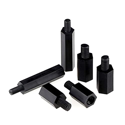 Black-M3 Thread 6mm,32mm 50pcs,50 stücke schwarz weiß nylon hex männlich weibliche standoff säule montieren faden ling kunststoff hexagon motherboard spacer bolzen schraube von Yhloubb