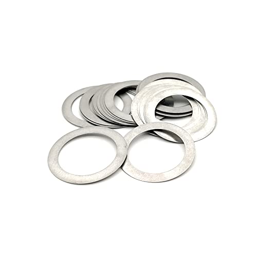 Edelstahl Ultra dünner Waschmaschine hohe Präzisionseinstellungsdichtung flache Scheibe,17x24x1 (20Pcs) von Yhloubb